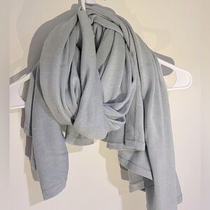 Lululemon travel scarf, OS, pale pale blue. New without tags, never worn.